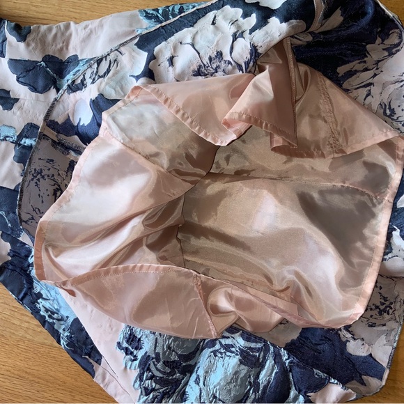 NWT BIGIO collection Sz 10 pink/Blue Floral Midi Dress - Picture 9 of 11